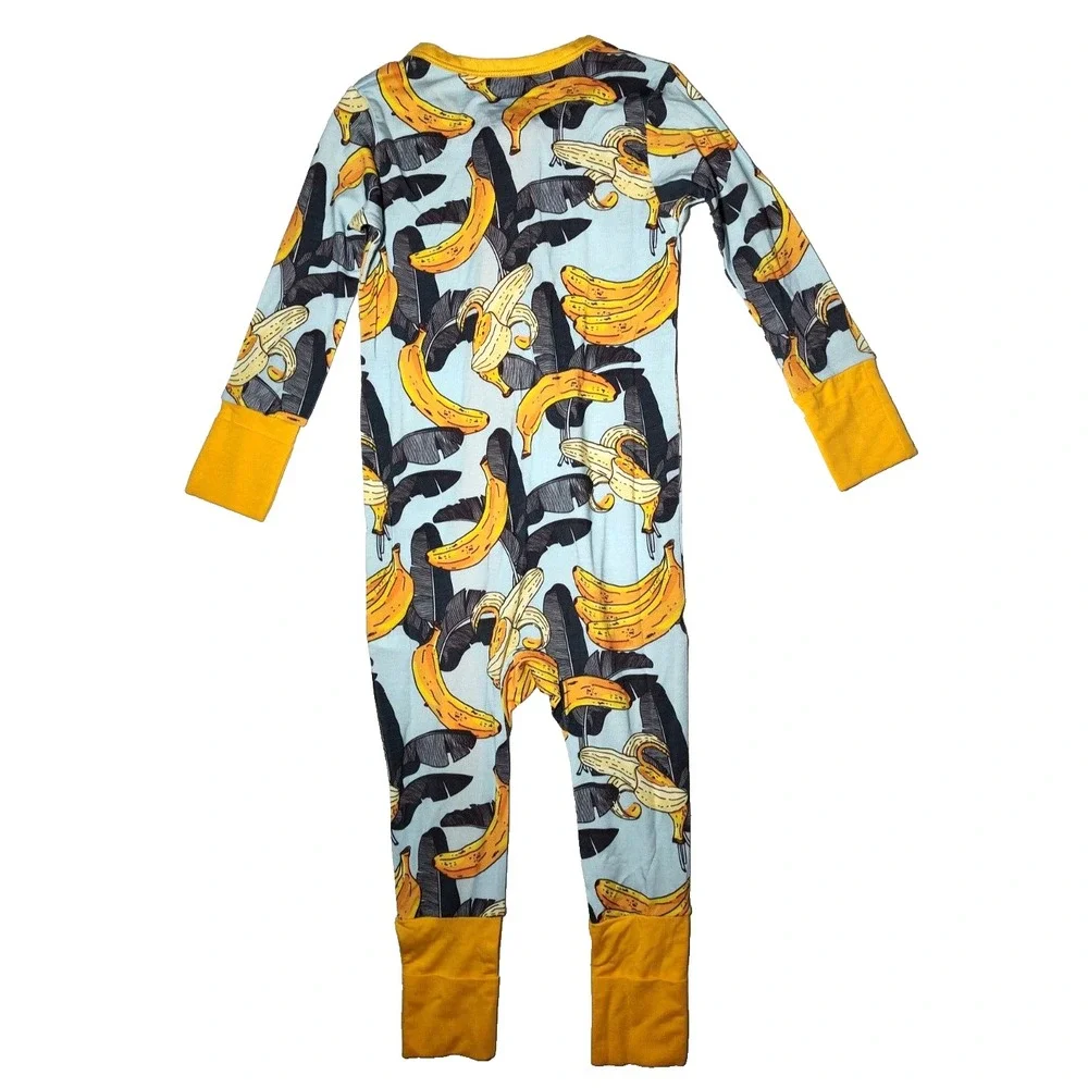 Lucky Elk Baby Boy 12 18 Bamboo 1pc Banana Peel Sleeper Pajamas Soft‎ Blue NWT